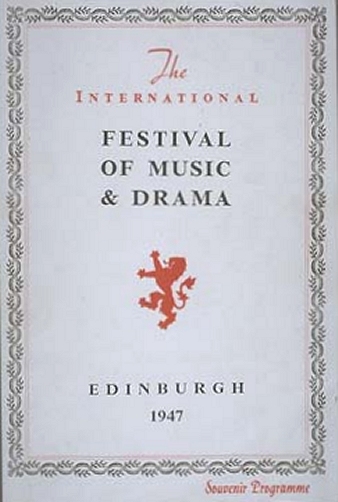 1回目のエディンバラ・フェスティバルのプログラム（1947）
