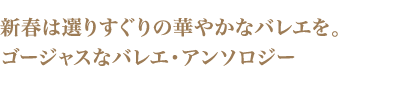 新春は選りすぐりの華やかなバレエを。ゴージャスなバレエ・アンソロジー