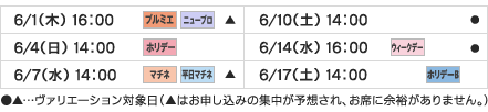 公演日程