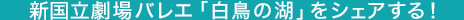 新国立劇場バレエ「白鳥の湖」をシェアする