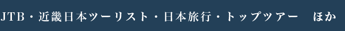 JTB・近畿日本ツーリスト・日本旅行・トップツアーほか