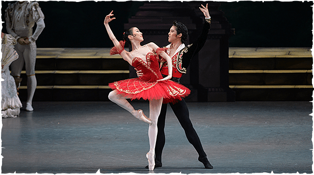 スペインを舞台に繰り広げられる楽しい恋物語。見どころ満載の超人気バレエ