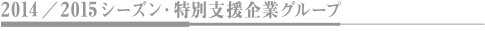 2014/2015シーズン・特別支援企業グループ