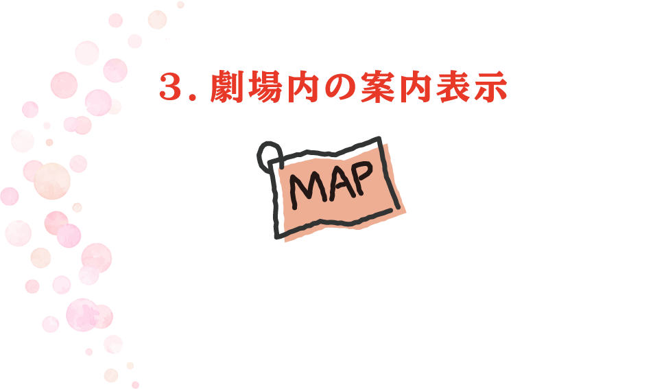 3.劇場内の案内表示