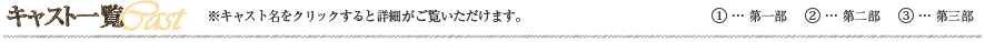 キャスト一覧　※キャスト名をクリックすると詳細がご覧いただけます。