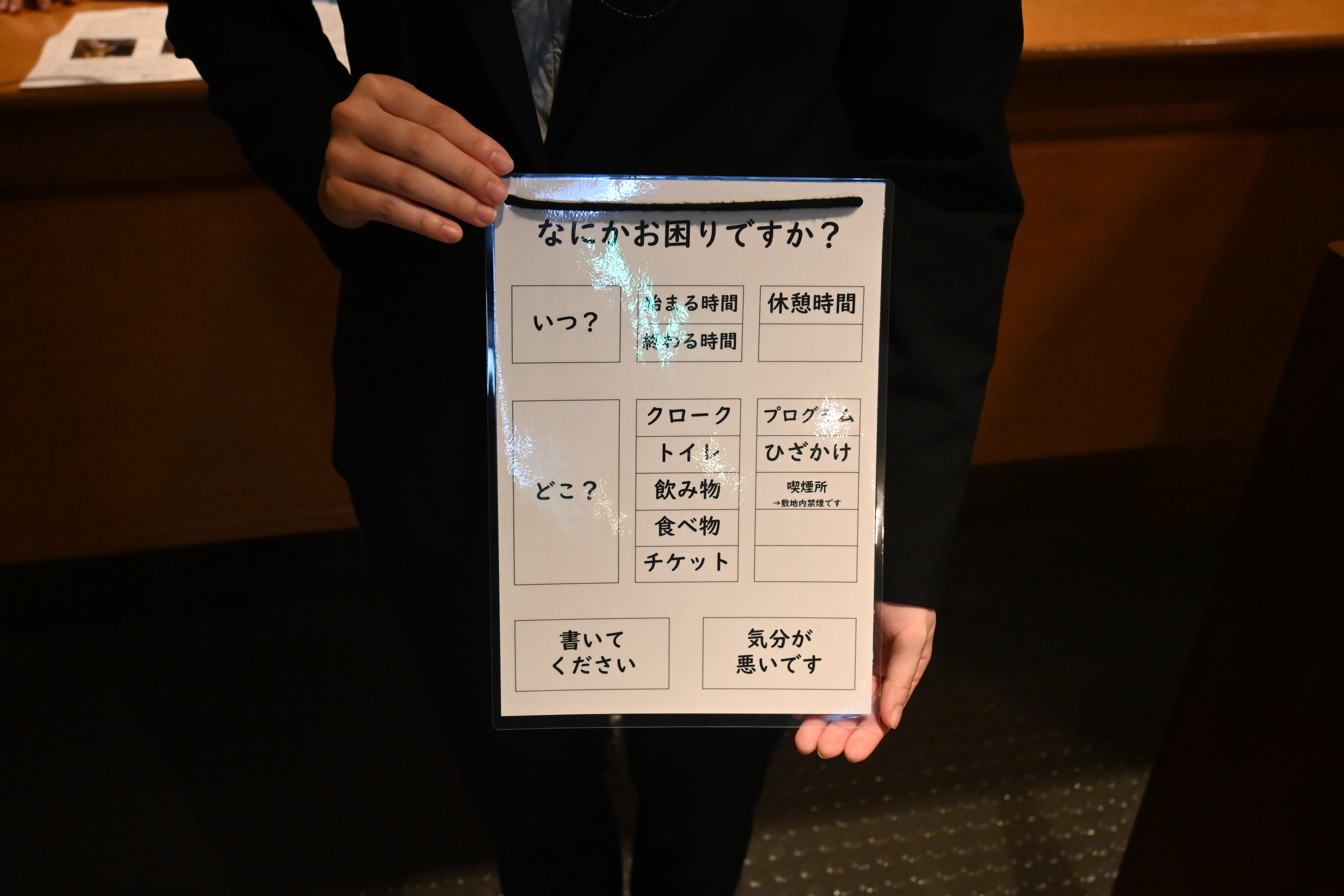 会話用のフリップ